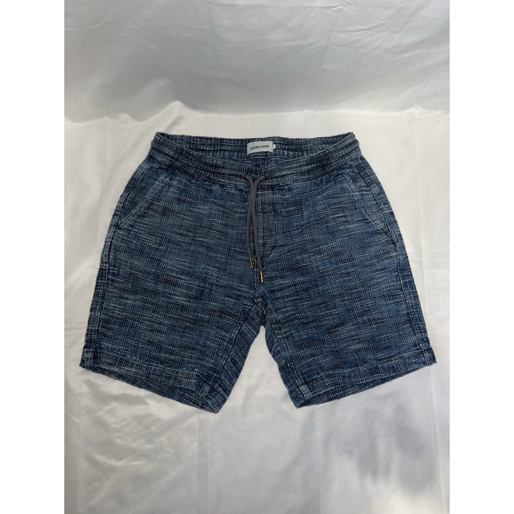 Taylor Stitch Apres Shorts Indigo Slub Size Small Mens 100% Organic Cotton 7inch - Picture 2 of 7